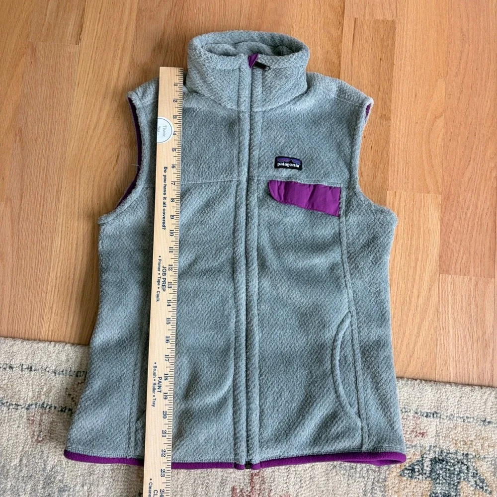Patagonia Womens Re-Tool Vest Zip Fleece M Gray Purple Gorpcore Hiking Outdoors
